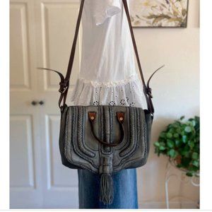 Holding Horses Anthropologie Leather Crossbody Satchel Bag